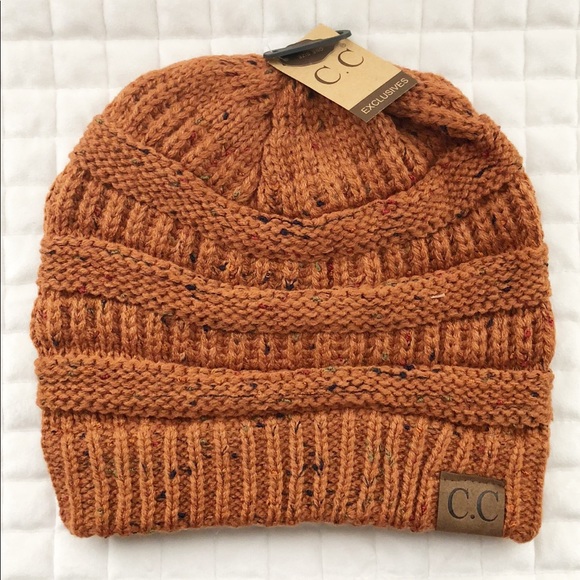 CC Boutique Accessories - Rust Confetti CC Beanie